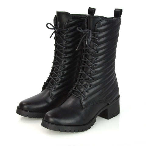Black Synthetic Leather UK 4 | EU 37 | US 6 | XY London