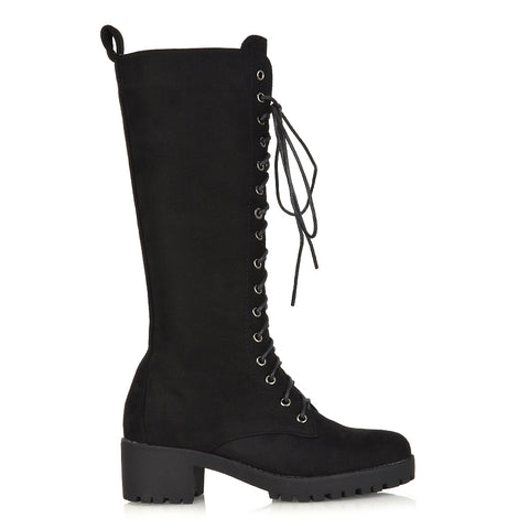 Black Faux Suede UK 4 | EU 37 | US 6 | XY London