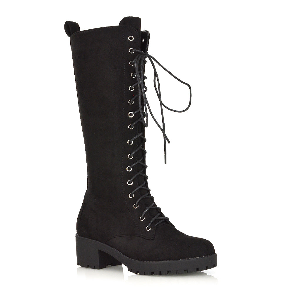 Black Faux Suede UK 4 | EU 37 | US 6 | XY London