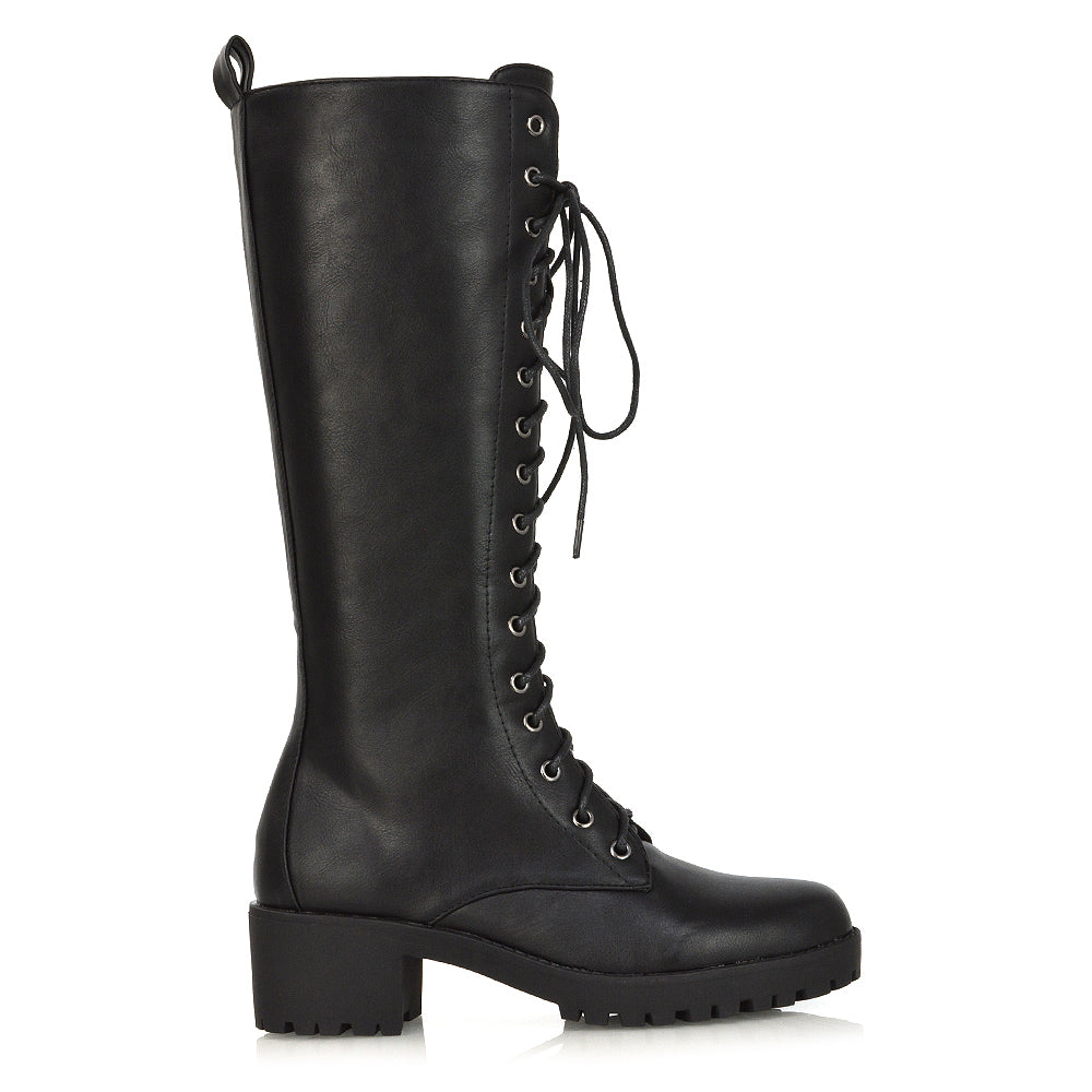 Black Synthetic Leather UK 4 | EU 37 | US 6 | XY London