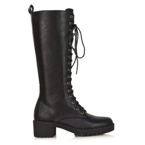 Black Synthetic Leather UK 4 | EU 37 | US 6 | XY London