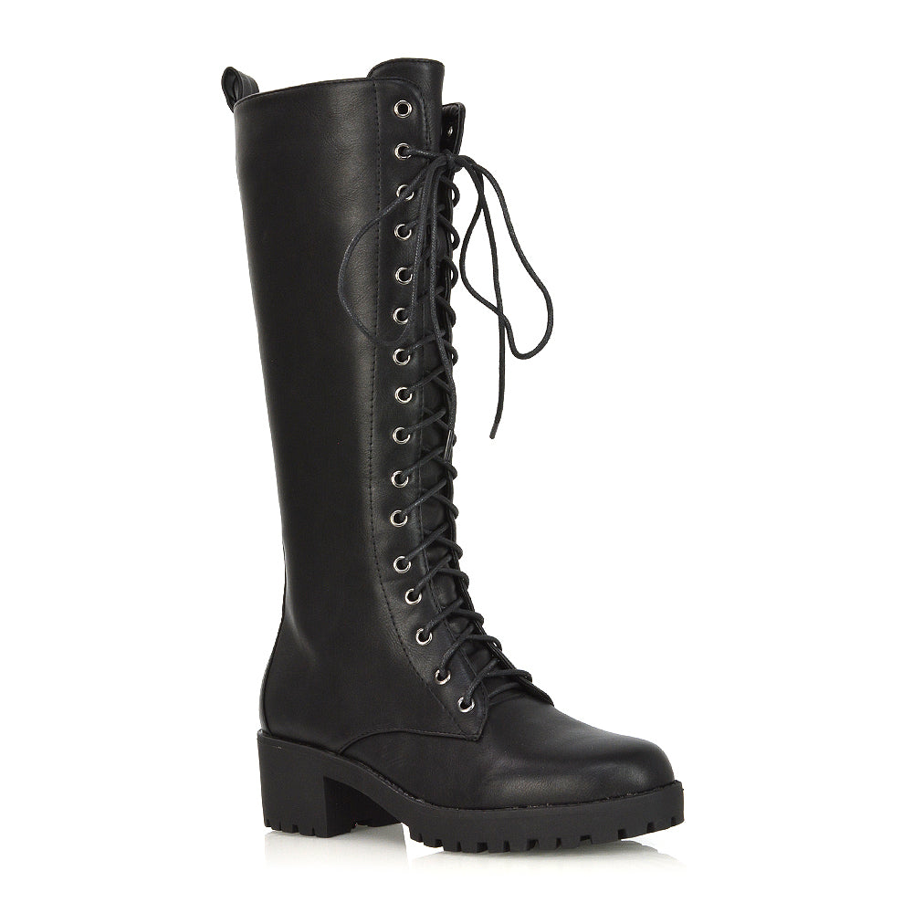 Black Synthetic Leather UK 6 | EU 39 | US 8 | XY London