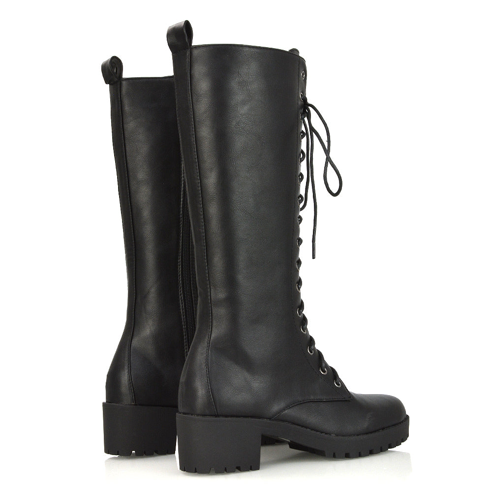 Black Synthetic Leather UK 4 | EU 37 | US 6 | XY London
