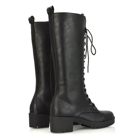 Black Synthetic Leather UK 4 | EU 37 | US 6 | XY London