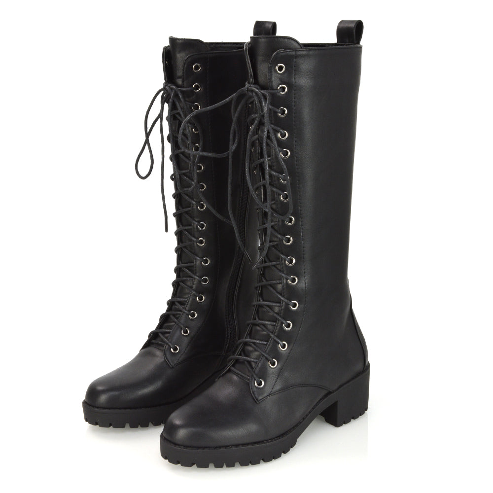 Black Synthetic Leather UK 7 | EU 40 | US 9 | XY London