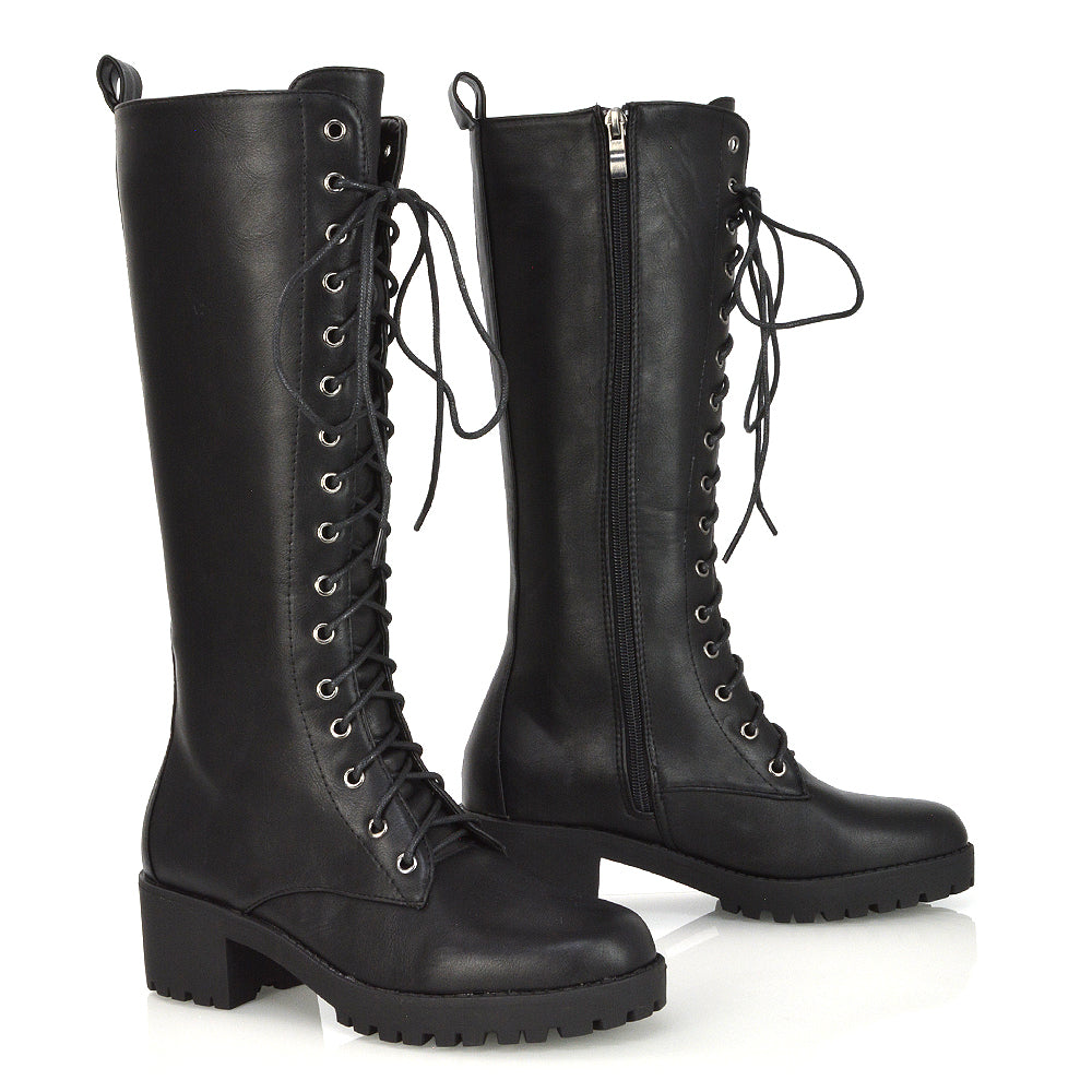 Black Synthetic Leather UK 3 | EU 36 | US 5 | XY London