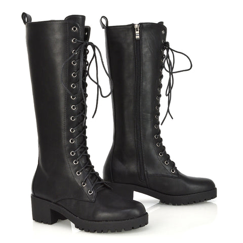 Black Synthetic Leather UK 3 | EU 36 | US 5 | XY London