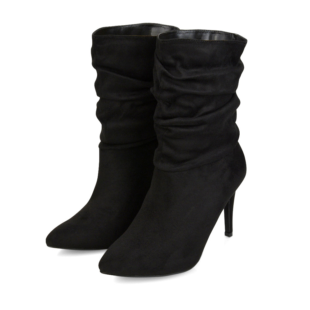 Black Faux Suede UK 3 | EU 36 | US 5 | XY London