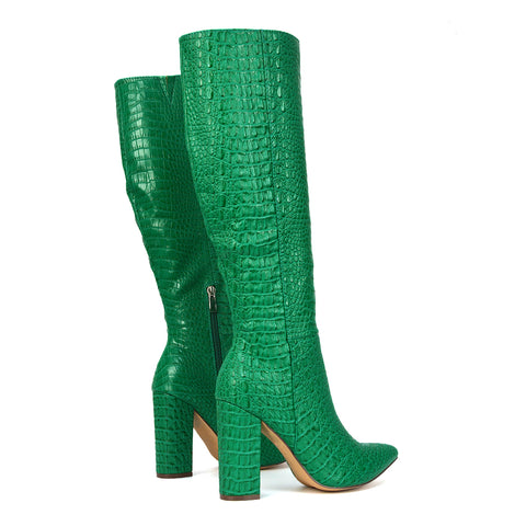 | XY London | Green Boots,Green Boots, Green Heeled Boots, Green Long Boots,Green Long Boots