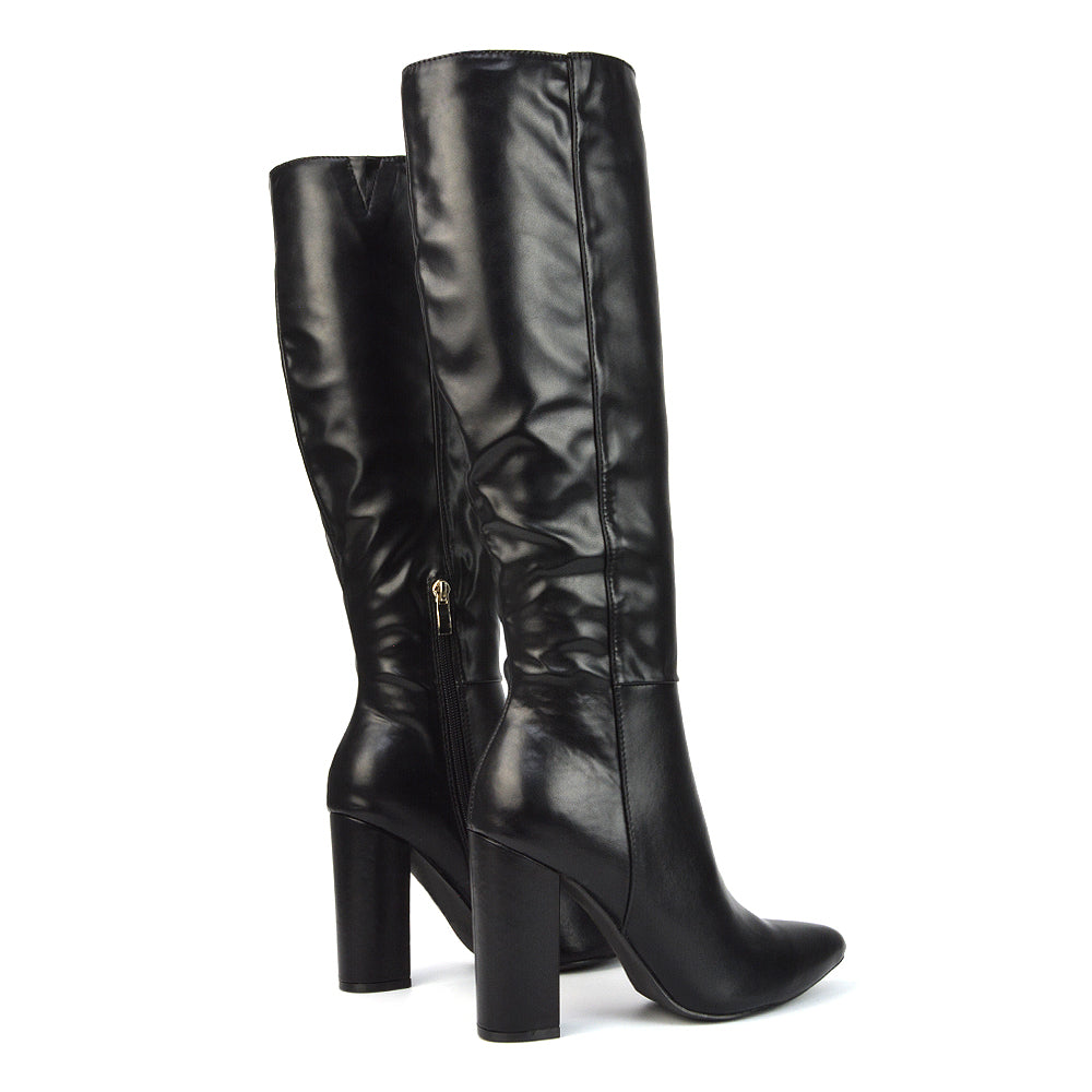 Black Synthetic Leather UK 3 | EU 36 | US 5 | XY London