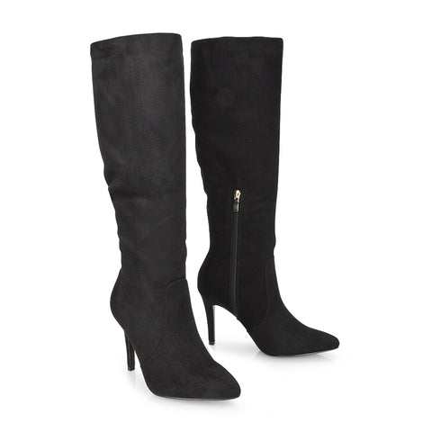 Black Faux Suede UK 4 | EU 37 | US 6 | XY London