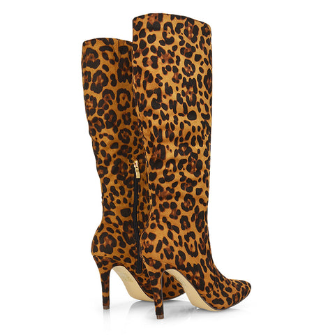| XY London | womens boots online,leopard print heeled boots,womens boots online,knee high boots,pointed toe bootd,leopard print boots