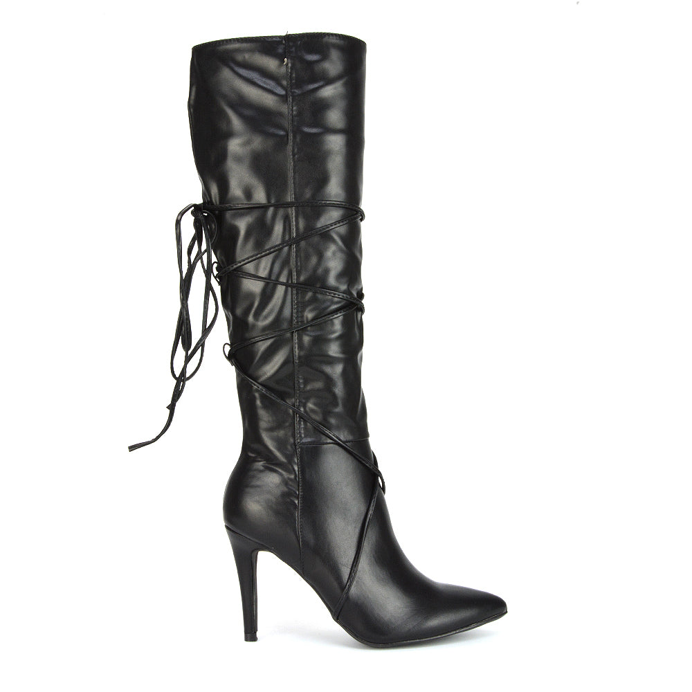 Black Synthetic Leather UK 7 | EU 40 | US 9 | XY London
