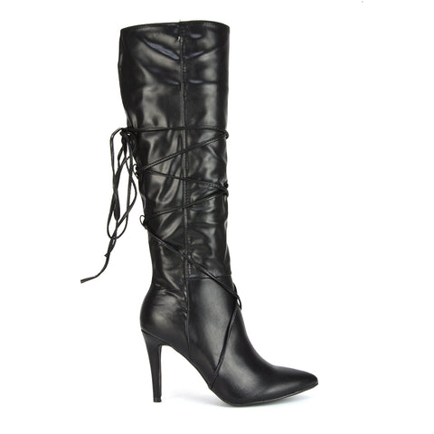 Black Synthetic Leather UK 7 | EU 40 | US 9 | XY London