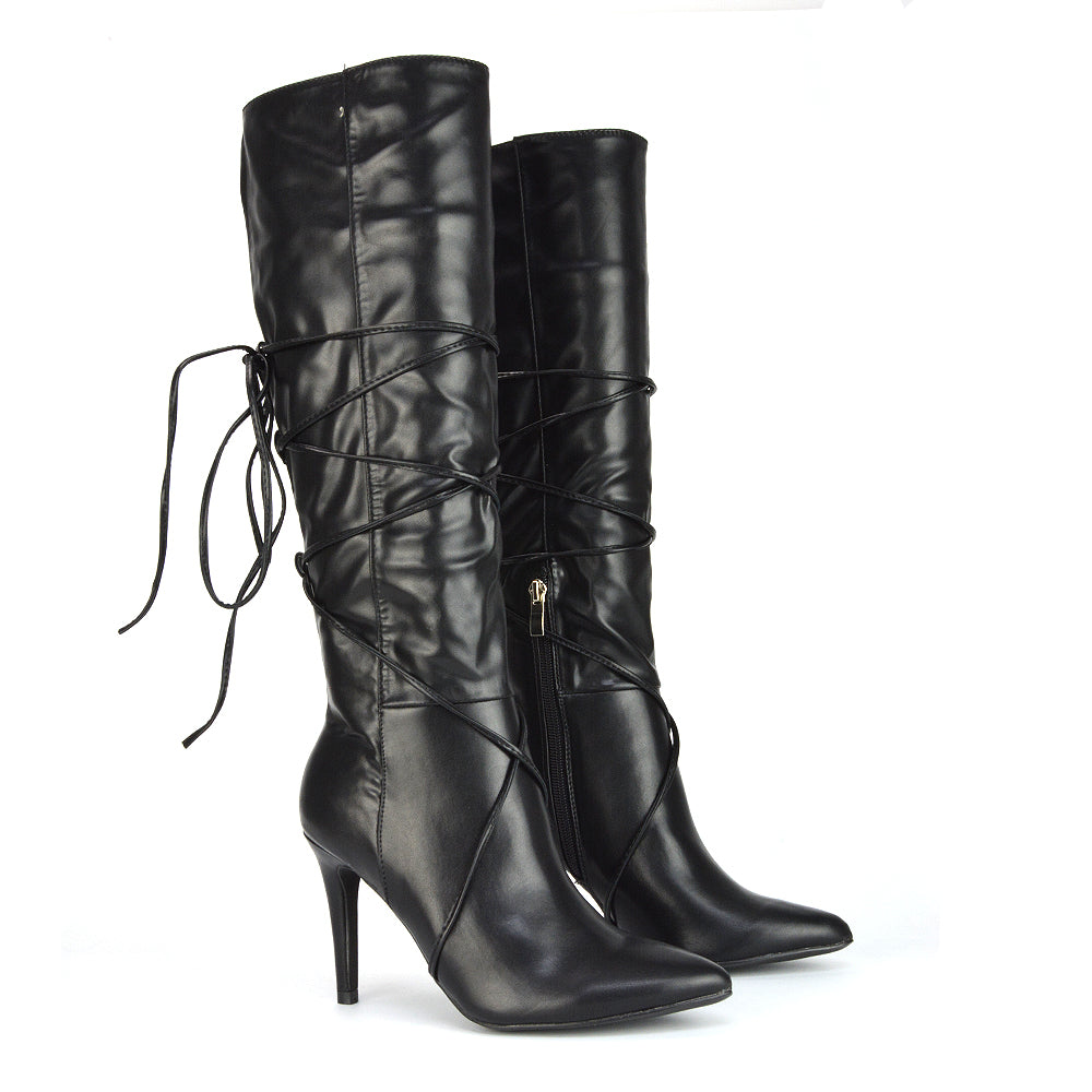 Black Synthetic Leather UK 3 | EU 36 | US 5 | XY London