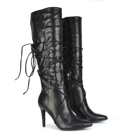 Black Synthetic Leather UK 8 | EU 41 | US 10 | XY London