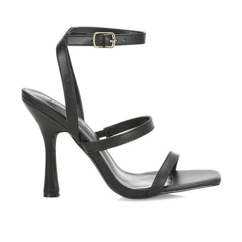 Nude  | XY London | nude heels,strappy heels,square toe nude heels,stilettos