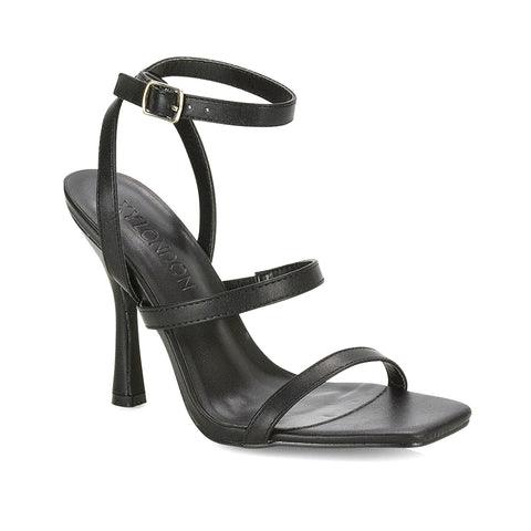 Nude  | XY London | nude heels,strappy heels,square toe nude heels,stilettos