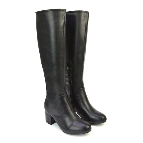 Black Synthetic Leather UK 7 | EU 40 | US 9 | XY London