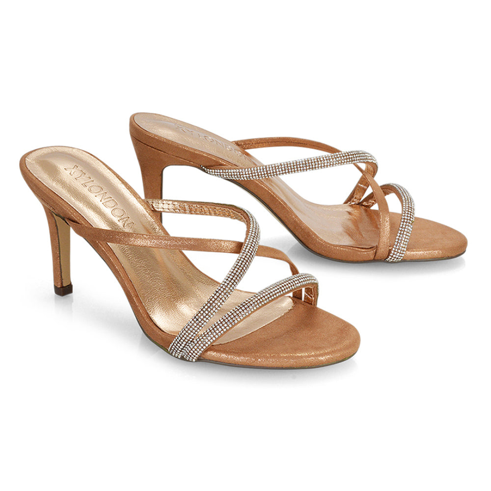 Silver | XY London | slip on flip flop heels ,silver summer sandals ,girls diamante heels,womens shoes online,high heel sandals