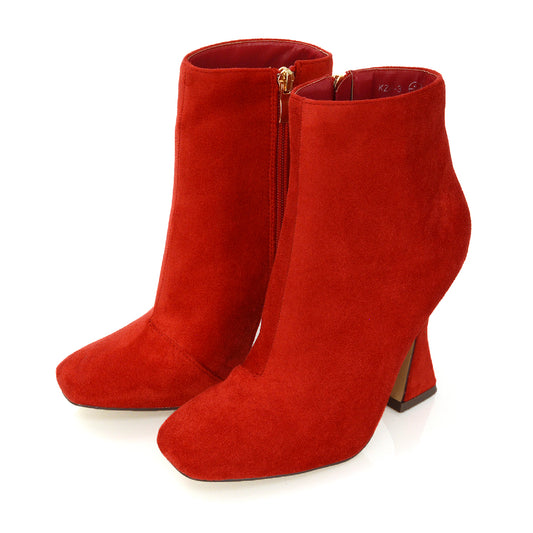 Red | XY London | ,,Red Boots, Red Ankle Boots, Red Heeled Boots,,