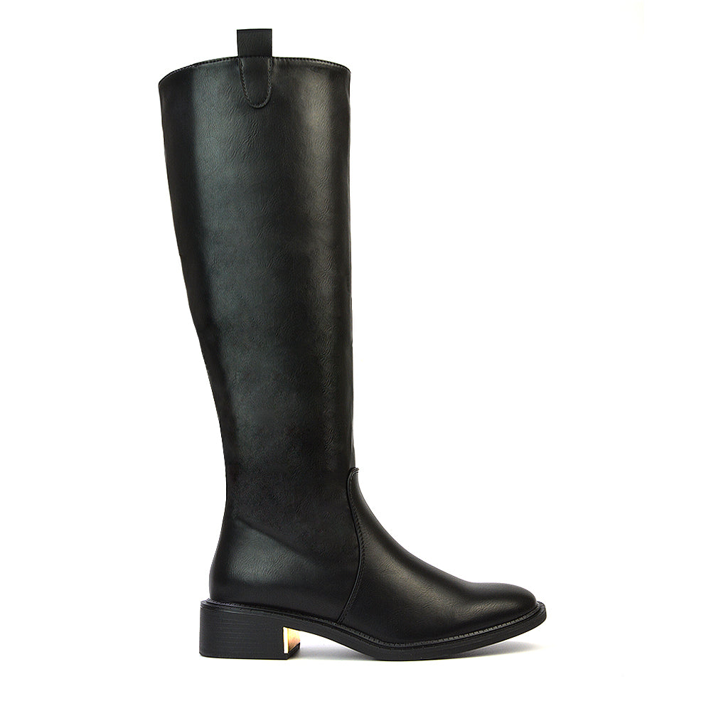 Black Synthetic Leather UK 8 | EU 41 | US 10 | XY London