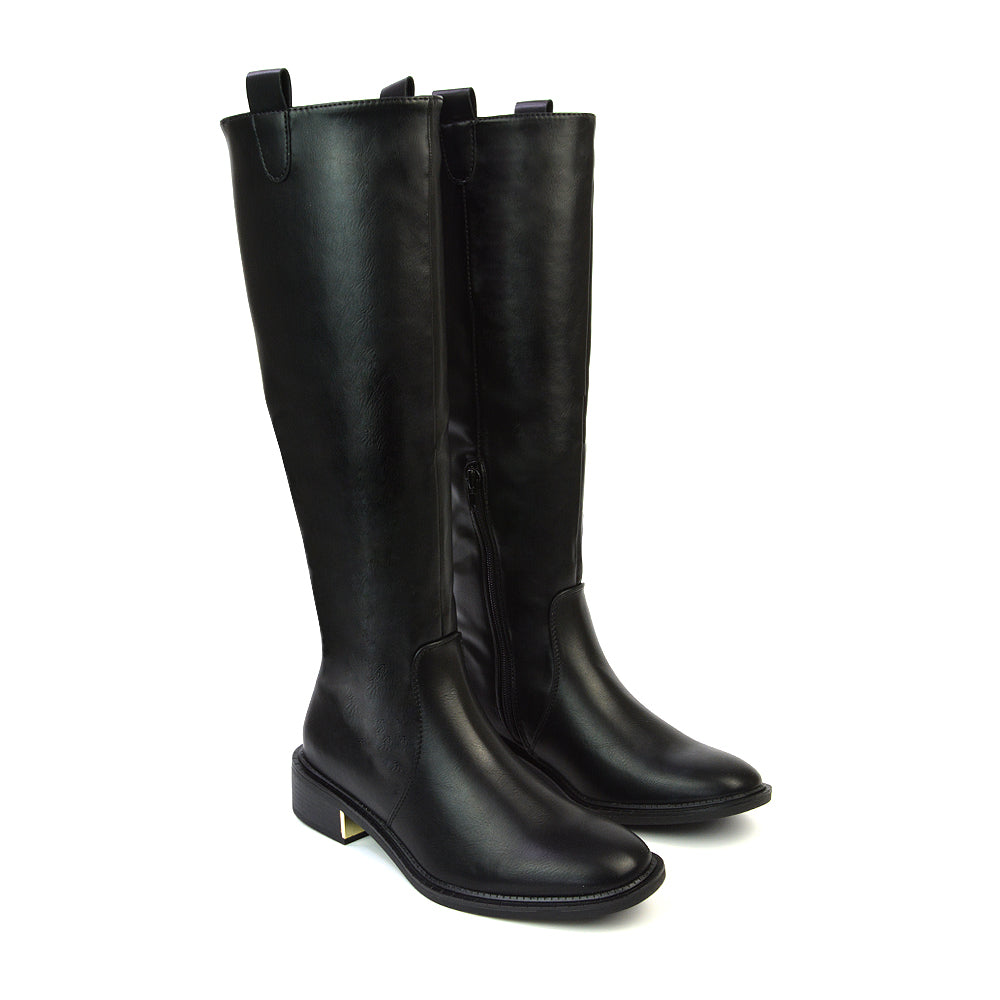 Black Synthetic Leather UK 8 | EU 41 | US 10 | XY London