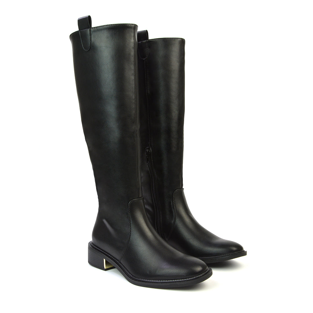 Black Synthetic Leather UK 4 | EU 37 | US 6 | XY London