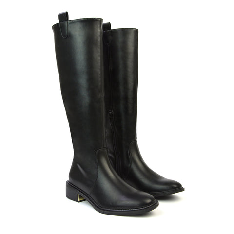 Black Synthetic Leather UK 4 | EU 37 | US 6 | XY London