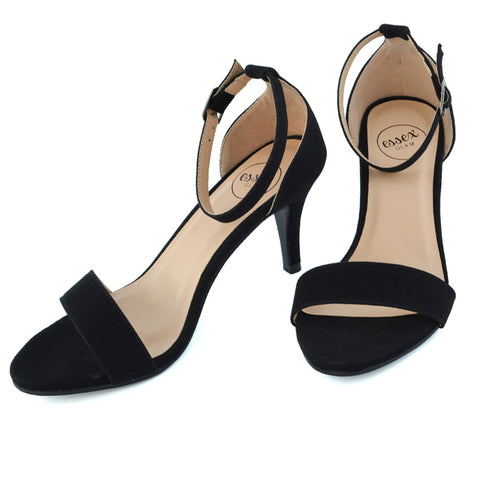 Black | XY London | Black Faux Suede heels,Black Faux Suede high heels,Black Faux Suede bridal heels,Black Faux Suede bridal shoes,Black Faux Suede wedding heels