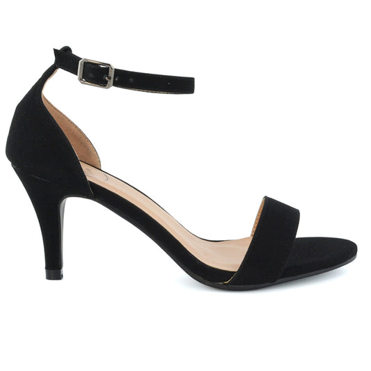 Black | XY London | Black Faux Suede heels,Black Faux Suede high heels,Black Faux Suede bridal heels,Black Faux Suede bridal shoes,Black Faux Suede wedding heels