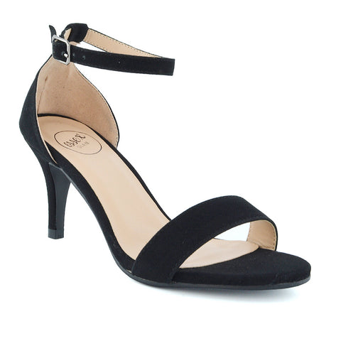 Black | XY London | Black Faux Suede heels,Black Faux Suede high heels,Black Faux Suede bridal heels,Black Faux Suede bridal shoes,Black Faux Suede wedding heels
