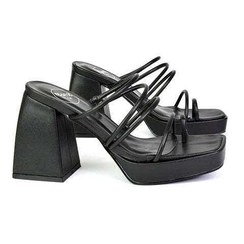 Black Synthetic Leather UK 6 | EU 39 | US 8 | XY London