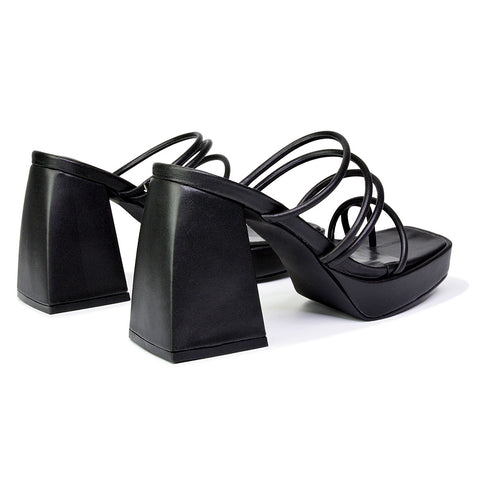 Black Synthetic Leather UK 3 | EU 36 | US 5 | XY London