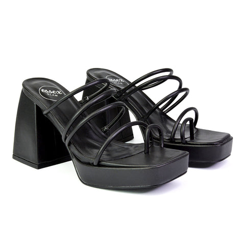Black Synthetic Leather UK 5 | EU 38 | US 7 | XY London
