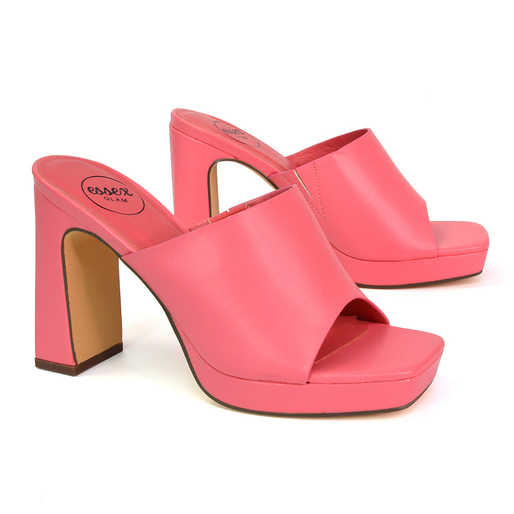 Pretty Little Thing Bright Pink Heeled Sandals PrettyLittleThing