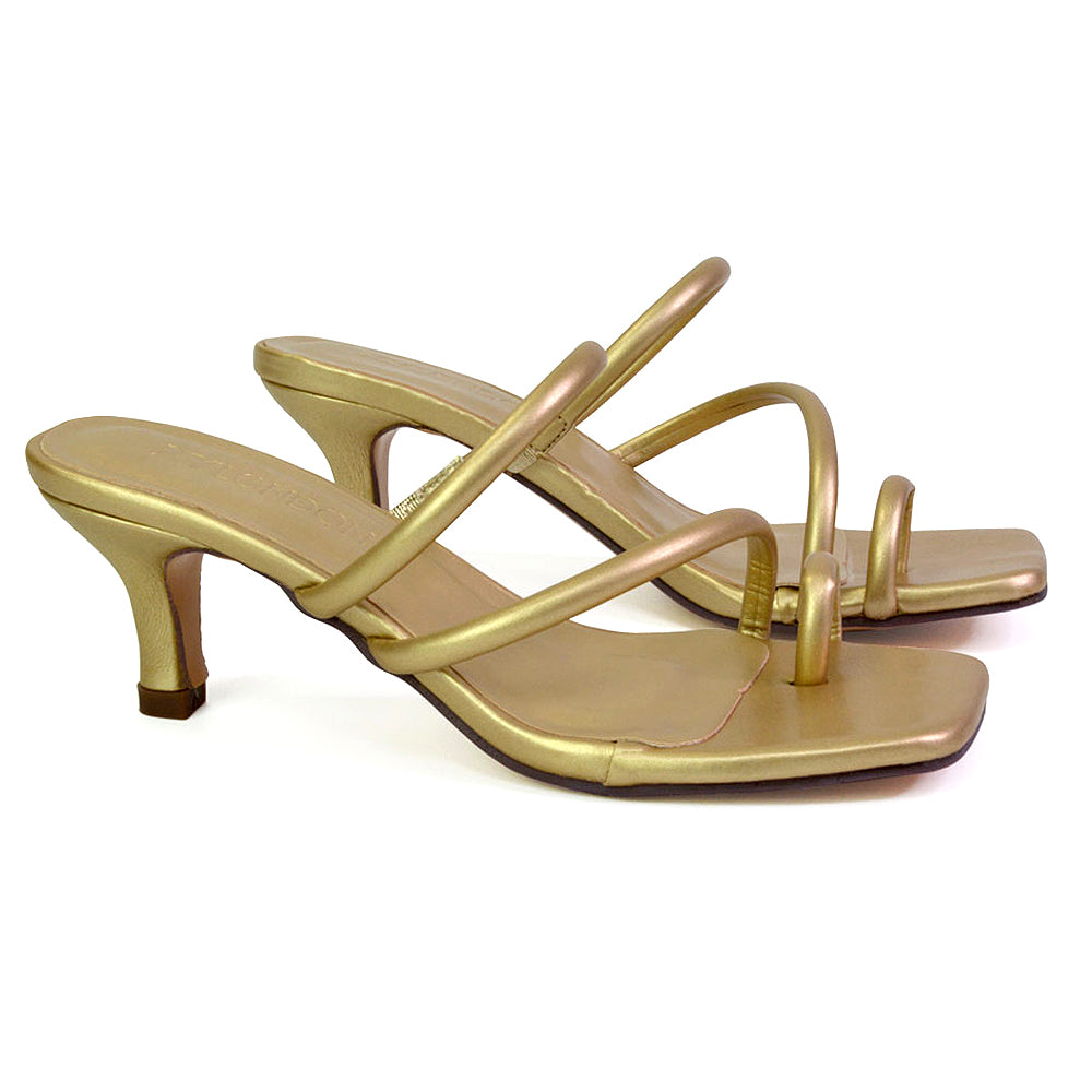 Gold  | XY London | gold heels,gold low heels,gold mules,gold mule heels,gold kitten heels