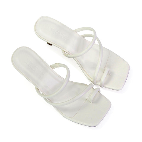 White | XY London | white heels,white high heels,white mules,white mule heels,white kitten heels