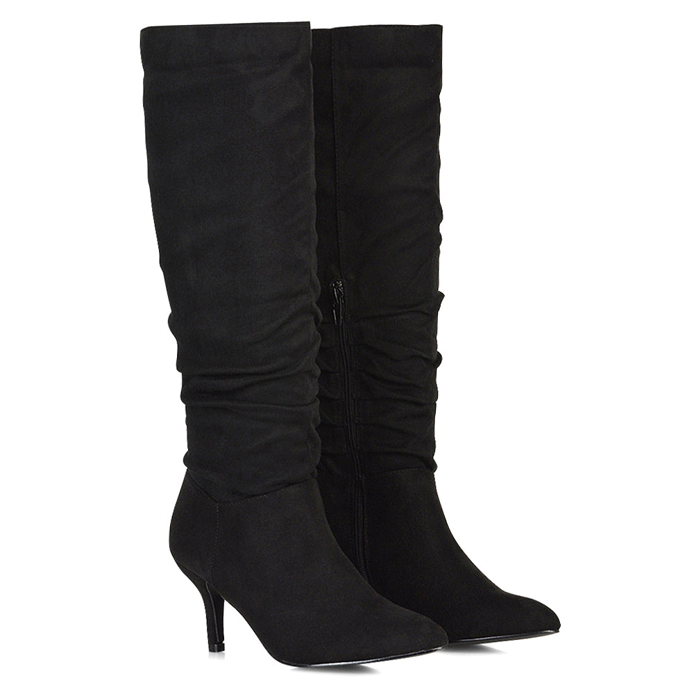 Black Faux Suede UK 4 | EU 37 | US 6 | XY London