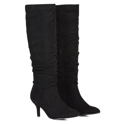 Black Faux Suede UK 4 | EU 37 | US 6 | XY London
