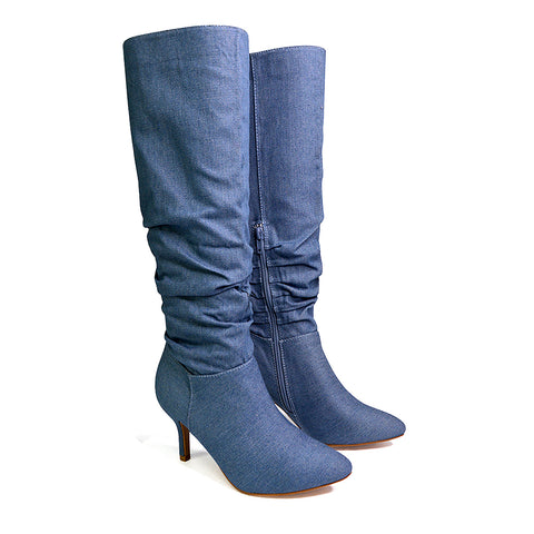 White | XY London | white boots, white knee high boots, white heeled boots