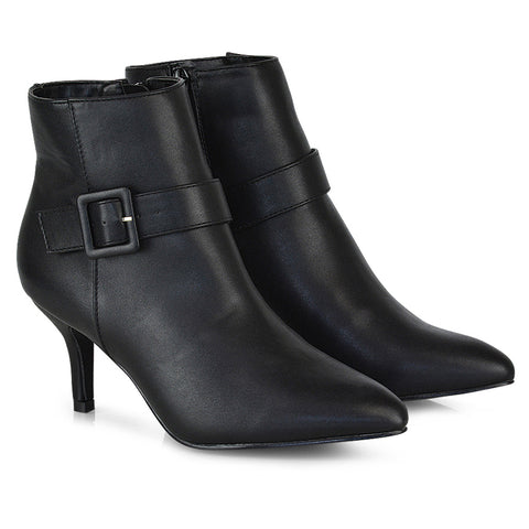 Black Synthetic Leather UK 3 | EU 36 | US 5 | XY London