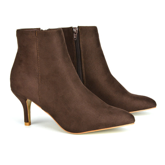 Mustard  | Mustard faux suede boots,ankle boots in Mustard,heeled booties,ladies ankle boots