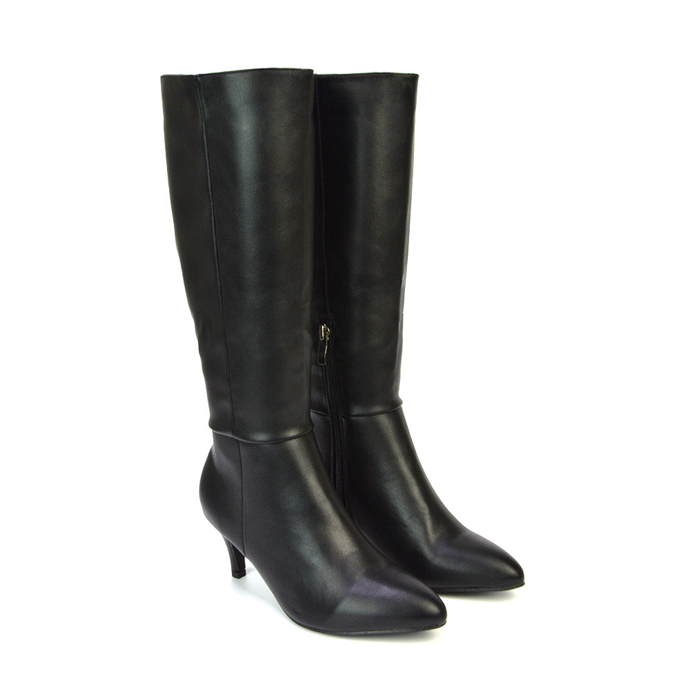 Black Synthetic Leather UK 7 | EU 40 | US 9 | XY London