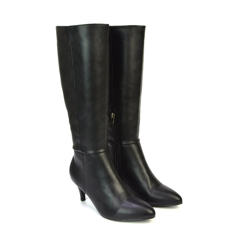 Black Synthetic Leather UK 7 | EU 40 | US 9 | XY London