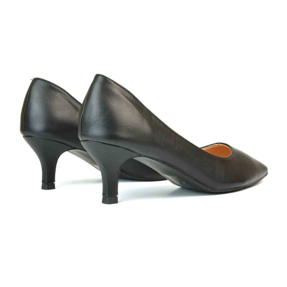 Black low heel court shoes uk clearance