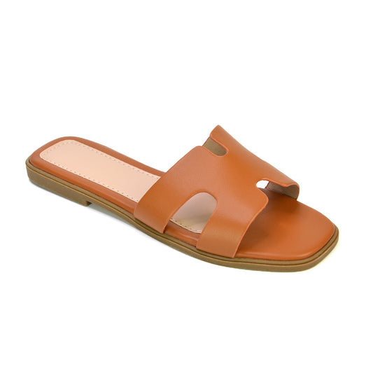 tan sliders, tan slip on sandals, sliders, slip on sandals,
