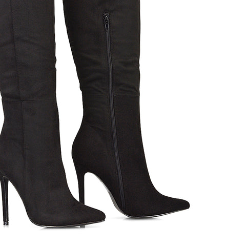 Black Faux Suede UK 7 | EU 40 | US 9 | XY London