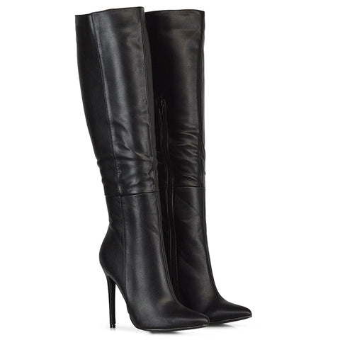 Black Synthetic Leather UK 5 | EU 38 | US 7 | XY London