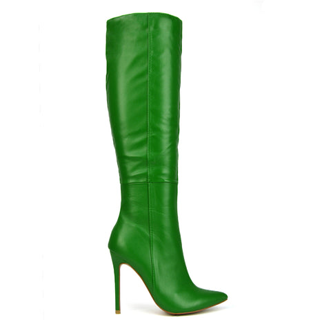 Animal Print | XY London | Black Croc Boots,Animal Print Boots,Heeled Boots,High Heel Boots,Long Boots